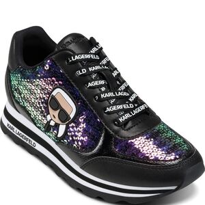 Karl Lagerfeld Iridescent Black Comfy Sneakers